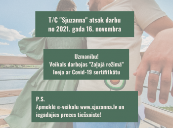 S/C "SJUZANNA" WILL RESUME WORK IN "GREEN MODE" FROM NOVEMBER 16, 2021! -50% OFF ALL PRODUCTS!